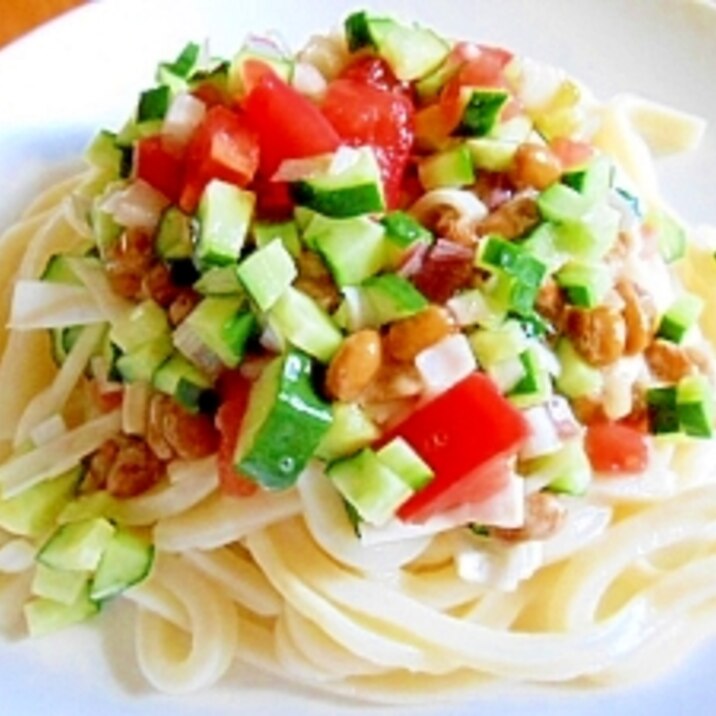 納豆＆きざみ野菜☆うどん